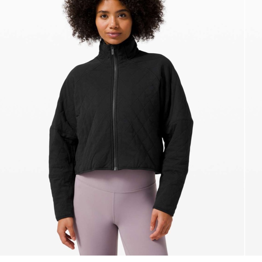 Lululemon black quilted jacket size 4